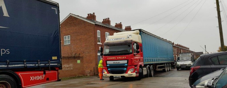 Safety fears over lorries as expansion plans are revealed in this Sale street