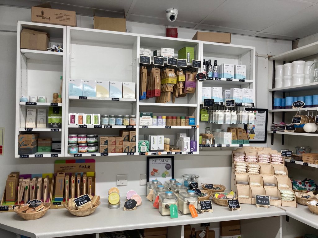 The plastic-free refill shop is full of sustainable products