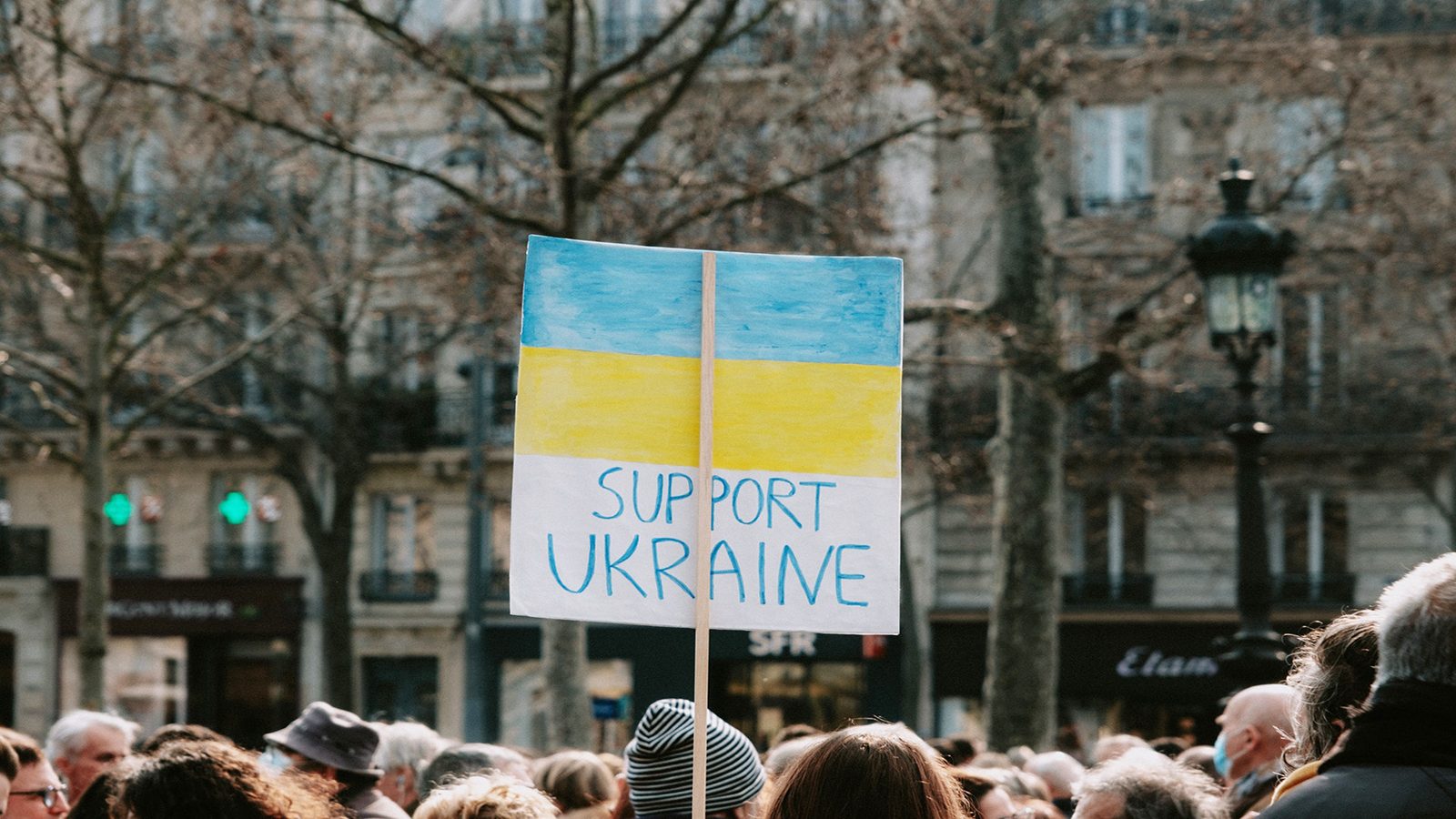 Support Ukraine homemade flag